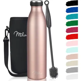 Milu Thermosfles | 350ml 500ml 750ml 1L 1, 5L | Geïsoleerde Roestvrijstalen Thermoskan | Lekvrije Dubbelwandige Thermofles Voor Warme En Koude