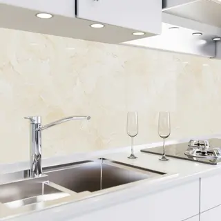 danario Keuken Achterwand Zelfklevend - Spatscherm Keuken - Spatwand Fornuis - Muurbeschermer - Verstevigde Pet Folie - 0, 37 Mm - Mat - Marmer Beige -