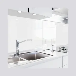 danario Keuken Achterwand Zelfklevend – Glaslook – Spatscherm Keuken – Verstevigde Pet Folie – Spatwand Fornuis – Muurbeschermer – 0, 80 Mm - Wit