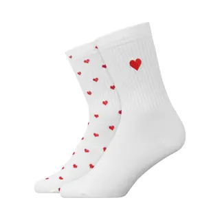 Snocks Tennissokken Love Special – Sportsokken Dames & Heren – Comfortabel & Ademend – Casual & Sportief Design – 2 Paar