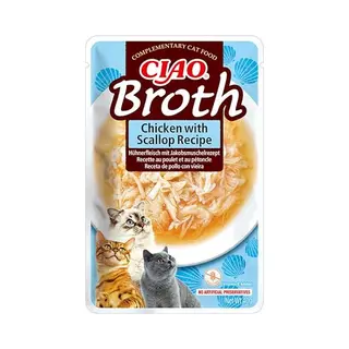 Inaba Churu-Snack Mit Jakobsmuschel-Hühnerbrühe Für Katzen 50 Gr