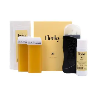 Fleeky Warmwachs-Haarentferner Wax Kit Roller Für Gesicht & Körper, Spar-Set, 5- Teilig, Wax Haarentfernung – Glatte Haut Bis Zu 4 Wochen Dank