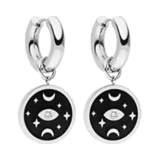 Purelei Oorbellen 'Galaxy' Zwart / Zilver / Transparant / Wit