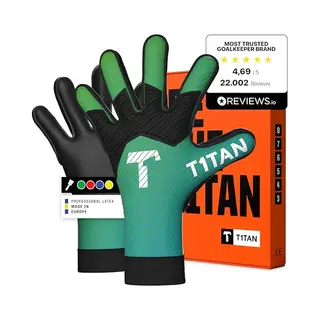 T1TAN Hobby Torwarthandschuhe Kinder Arox Green, Torhüter Handschuhe Für Jungen, Mädchen & Jugendliche, 3-4 Jahre, Viele Farben, Fußball