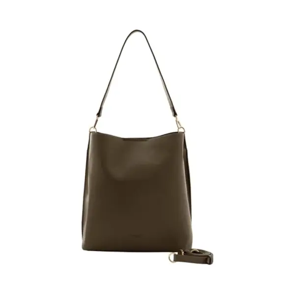 Seidenfelt Manufaktur Schoudertas Nelma Hobo Bag Khaki Green Taupe thumbnail
