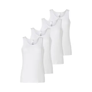 Schiesser, Damen, Shirts, 4PACK Trägertop, Weiss, (M)