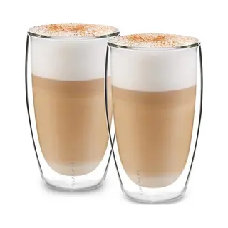 Klarstein Carajillo Dubbelwandige Thermoglazen 450 Ml Handgemaakt Borosilicaatglas