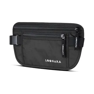 loonara Travel Loonara Reise-Hüfttasche - Mit Geheimfach - 13, 5 X 25 Cm - Schwarz