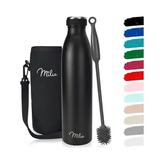 Milu Thermosfles | 350ml 500ml 750ml 1L 1, 5L | Geïsoleerde Roestvrijstalen Thermoskan | Lekvrije Dubbelwandige Thermofles Voor Warme En Koude