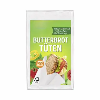 Papieren Boterhamzakjes - 100 Zakjes - 12, 5 X 18, 5cm - 100 Boterhamzakjes - Take-away - Ecologisch - Snack - Broodjes - Koekjes - Onderweg -