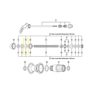 Afstandsbus Links Shimano 8 Mm