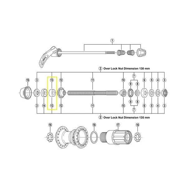 Afstandsbus Links Shimano 8 Mm thumbnail