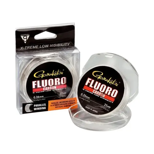 Gamakatsu G-Line Fluoro Carbon 0, 35mm 7, 7kg - 25m Vorfachschnur Für Zander & Barsche, Vorfachmaterial Zum Spinnfischen thumbnail