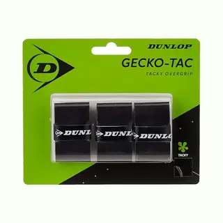 Dunlop Sports Dunlop Unisex Gecko-Tac Overgrip Griffband, 3 Stück, Schwarz