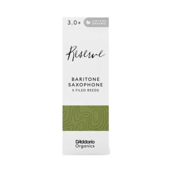 D'Addario Organisch Reserve Baritone Saxophon-Stimmzungen - Saxophonrohre - Das Erste Und Einzige Bio-Schilfrohr - 3.0+ Stärke, 10 Packung thumbnail