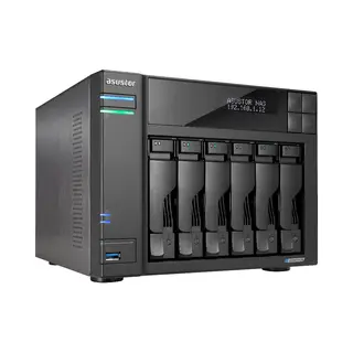 Asustor Lockerstor 6 Nas Desktop Ethernet Lan Black N5105