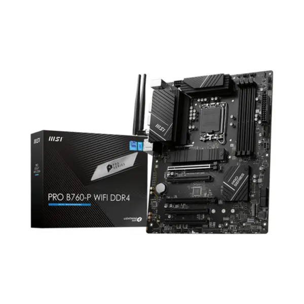 Msi Pro B760-P Wifi DDR4 moederbord Lga 1700 Atx thumbnail