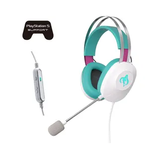 Asus Tuf Gaming H1 Gen Ii Hatsune Miku Edition Headset Wired Head-band Usb Type-A Pink, Turquoise, White