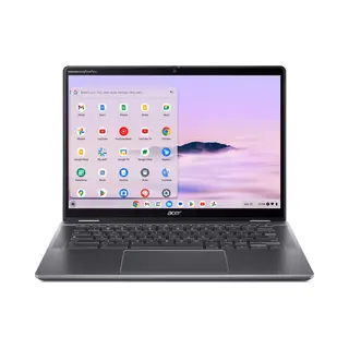 Acer Chromebook Plus Spin 514 CP514-4HN-379X Intel Core 3 100U 35,6 cm (14") Touchscreen Wuxga 8 Gb LPDDR5x-Sdram 256 Gb Ssd Wi-Fi 6E (802.11ax) ChromeOS Grijs