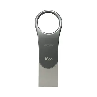 Silicon Power 16GB Mobile C80 Usb 3.0 - Usb Type-C Dual Cob flashdrive Titanium
