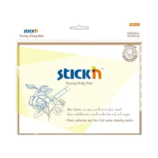 Stick'n - Overtrekpapier - Tracing Paper - Zelfklevend Kalkpapier - Transparant - 150x203mm - 30 Sticky Notes
