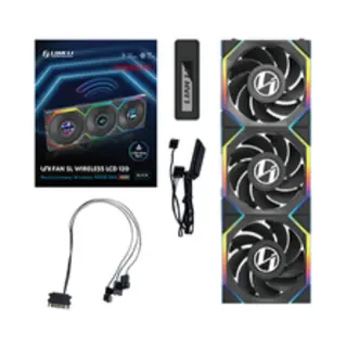 Lian Li Uni Fan Sl Wireless Lcd 120 Reverse Blade Computer behuizing Ventilator 12 cm Zwart 3 stuk(s)