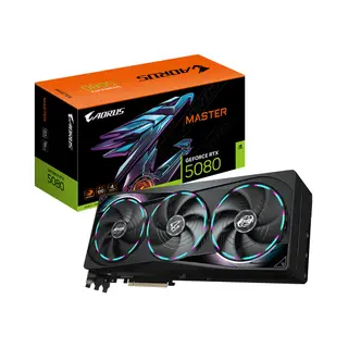 Gigabyte Aorus GeForce Rtx 5080 Master 16G Graphics Card - 16GB GDDR7, 256bit, Pci-E 5.0, 2805MHz Core Clock, 3 x DisplayPort, 1 x Hdmi, Gv-N5080AORUS M-16GD
