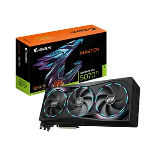 Gigabyte Aorus GeForce Rtx 5070 Ti Master 16G Graphics Card - 16GB GDDR7, 256bit, Pci-E 5.0, 2670 MHz Core Clock, 3 x Dp 2.1a, 1 x Hdmi 2.1b, Nvidia Dlss 4, Gv-N507TAORUS M-16GD