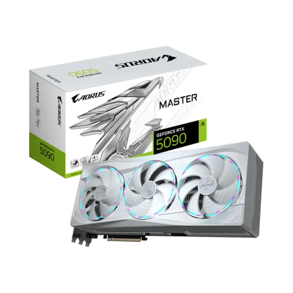 Gigabyte Aorus GeForce Rtx 5090 Master Ice 32G Graphics Card - 32GB GDDR7, 512bit, Pci-E 5.0, 2655MHz Core Clock, 3 x Dp 2.1a, 1 x Hdmi 2.1b, Nvidia Dlss 4, Gv-N5090AORUSM Ice-32GD thumbnail