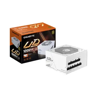 Gigabyte UD1000GM PG5 V2 Ice Netzteil – PCIe Gen 5.1, 80 Plus Gold, Vollmodulares Design, 120-mm-Lüfter, Atx 3.1-kompatibel, Eu-Stecker