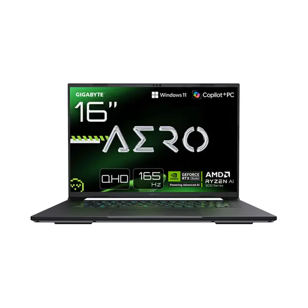 Gigabyte Aero X16 2WHA3EEC65DP Copilot+ Pc Amd Ryzen Ai 9 Hx 370 Laptop 40,6 cm (16") Wqxga 32 Gb DDR5-Sdram 2 Tb Ssd Nvidia GeForce Rtx 5070 Wi-Fi 6E (802.11ax) Windows 11 Pro Wit thumbnail