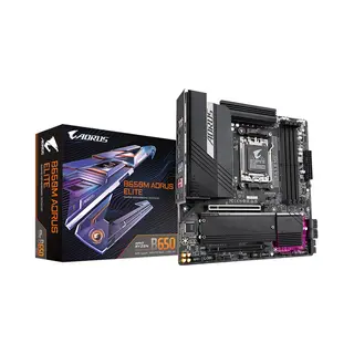 Gigabyte B650M Aorus Elite Motherboard - Amd Ryzen 9000 CPUs, 12+2+2 Phases Vrm, up to 8000MHz DDR5, 1xPCIe 5.0 + 1xPCIe 4.0 M.2, 2.5GbE Lan, Usb 3.2 Gen 2x2