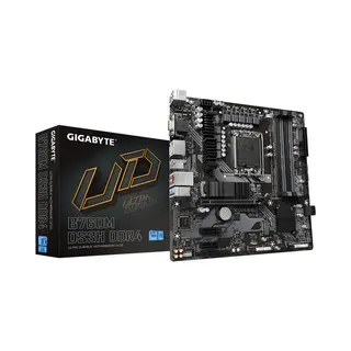 Gigabyte B760M DS3H DDR4 Motherboard - Unterstützt Intel Core 14. Generation CPUs, 6+2+1 Phasen Digital Vrm, bis zu 5333MHz DDR4 (Oc), 2xPCIe 4.0 M.2, 2.5GbE Lan, Usb 3.2 Gen2