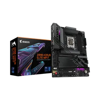 Gigabyte Z890 Aorus Elite WIFI7 Motherboard - Supports Intel Core Ultra (Series 2) CPUs, 16+1+2 phases Vrm, up to 8800MHz DDR5 (Oc), 1xPCIe 5.0 + 3xPCIe 4.0, Wi-Fi 7, 2.5GbE Lan, Thunderbolt 4