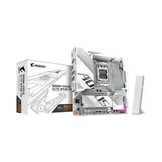 Gigabyte B850M Aorus Elite WIFI6E Ice Motherboard- Amd Ryzen 9000 Series CPUs, 12+2+1 Phases Digital Vrm, up to 8200MHz DDR5 (Oc), 1xPCIe 5.0 + 1xPCIe 4.0 M.2, 2.5LAN, Wifi 7, Usb 3.2 Gen 2