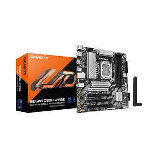 Gigabyte B860M DS3H WIFI6E Motherboard - Intel Core Ultra Series CPUs, 5+1+2+1 Phases Vrm, up to 9066MHz DDR5, 1xPCIe 5.0 + 1xPCIe 4.0 M.2, 2.5GbE Lan, Wifi 6E, Usb 3.2 Gen 2