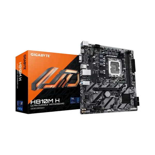 Gigabyte H810M H Motherboard - Intel Core Ultra (Series 2) CPUs, 4+1+2 Phases Vrm, up to 6400MHz DDR5, 1xPCIe 4.0 M.2, 1GbE Lan, Usb 3.2 Gen 1 thumbnail