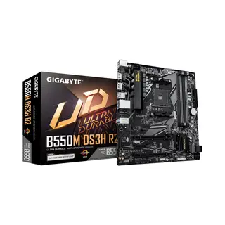 Gigabyte B550M DS3H R2 Mainboard – Amd Ryzen 5000 Prozessoren, 5+3 Phasen Vrm, bis zu 4733 MHz DDR4 (O.C.), 1x PCIe 4.0 + 1x PCIe 3.0 M.2, 1 GbE Lan, Usb 3.2 Gen 1