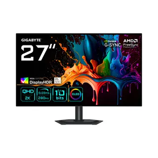 Gigabyte MO27Q28G 27" Oled Qhd Gaming-Monitor - 2560 x 1440, 280Hz, 0,03ms, 335 cd/m², Display Hdr True Black 500, Hdmi 2.1, DisplayPort 1.4