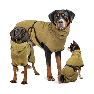 Rudelkönig Hundebademantel Aus 100% Baumwolle - Saugstarker Bademantel Hunde Groß - Kuscheliger Hunde Bademantel Gross
