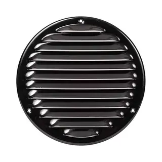 Europlast 160mm Schwarz Lüftungsgitter Rund - Metall Abluftgitter Mit Insektenschutz - Lüftung Gitter Verschrauben Insektenschutzgitter Belüftungsgitter