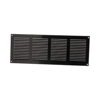 Europlast 400x150mm Schwarz Lüftungsgitter Mit Insektenschutz Abluftgitter Wetterschutzgitter Abluft Zuluft Metall Gitter