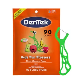 DenTek Kids Fun Flossers, Wild Fruit, 90 Count