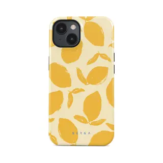 Burga Citroentaart Case (Apple IPhone 15), Smartphonehoes, Beige