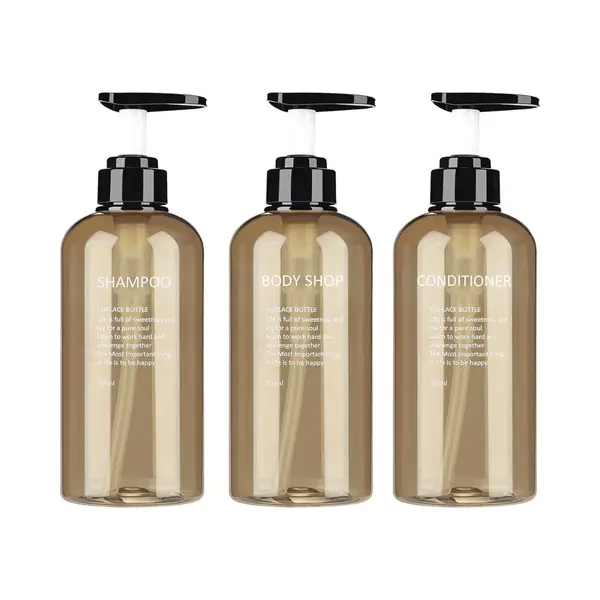 Lege Shampoo Flessen Zeepdispenser Fles Met Pomp 17oz Hervulbare Body Wash Shampoo En Conditioner Flessen Blauwe Plas-tic Pomp Fles Dispenser Voor thumbnail