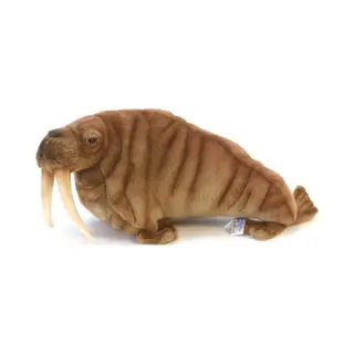 Hansa Walrus Knuffel - Bruin - 38 Cm - Pluche - Knuffeldier - Zeezoogdier - Voor Decoratie Of Educatief Spel