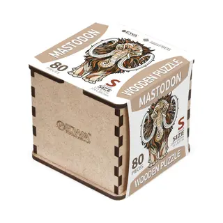Eco-Wood-Art Eco Wood Art Houten Legpuzel Mammoet/ Mastodon, Size S, 2260, 27, 9x20, 6x0, 5cm