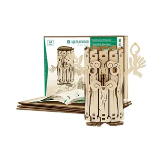 Mr. Playwood Forest Spirit Moneybox - 3D Houten Puzzel - Bouwpakket Hout - Diy - Knutselen - Miniatuur - 63 Onderdelen