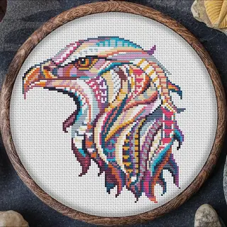 Borduurpakket Mandala Havik - Awsome Patterns - Telpatroon Om Zelf Te Borduren