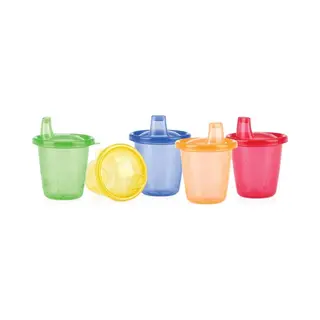 Nûby Drinkbekers Met Tuit - Herbruikbaar - Verschillende Kleuren - 6 Stuks